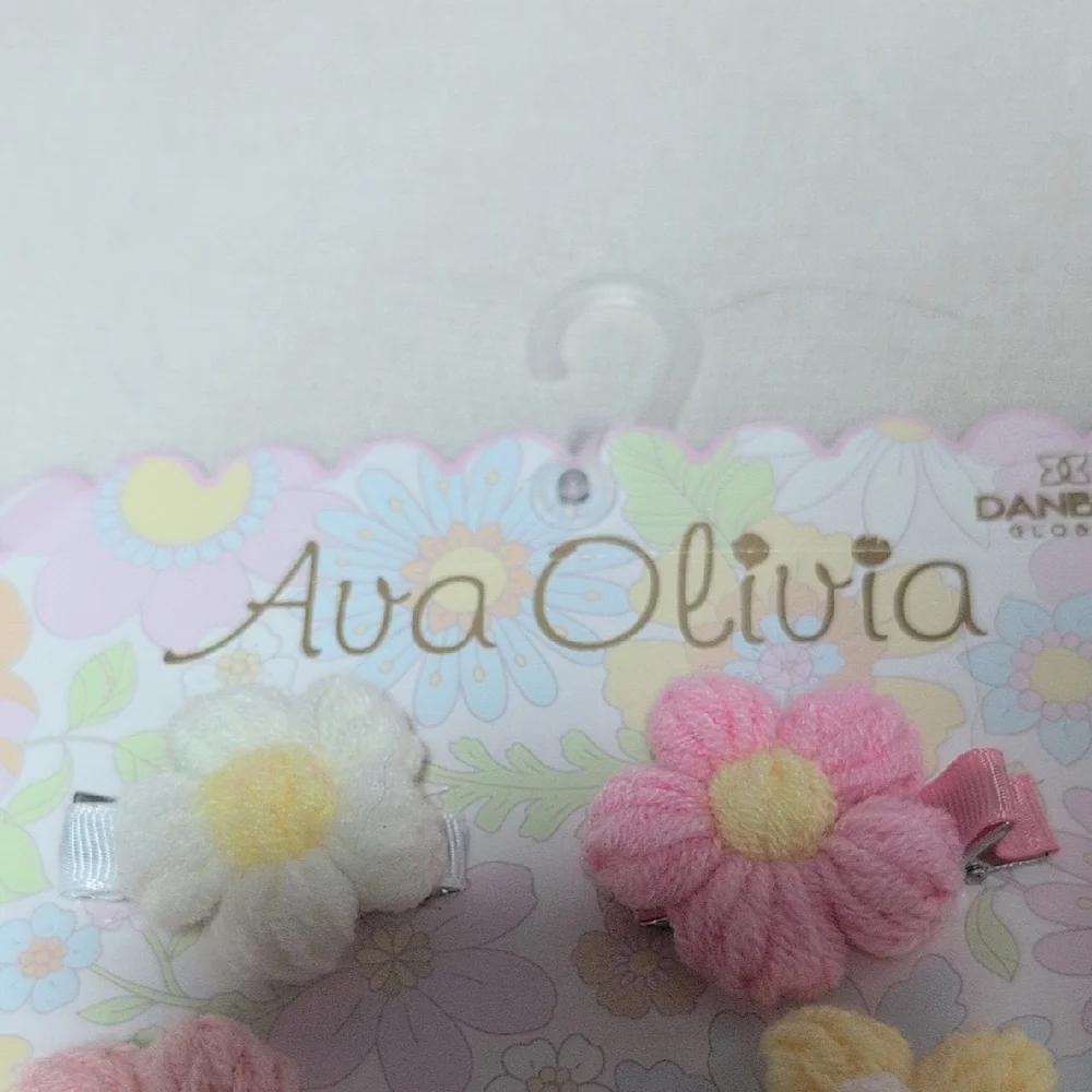 Floral Baby Hair Clips Set  of 8